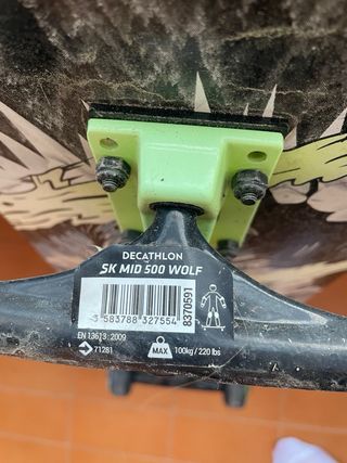 Monopatín Skate SK MID 500 Wolf Decathlon
