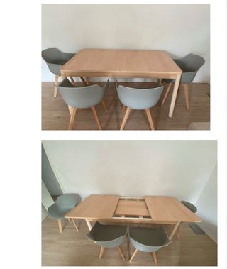 Mesa extensible RÖNNINGE + 4 sillas