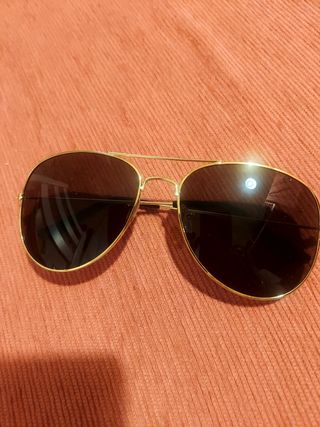 Gafas de sol aviado doradas y verde