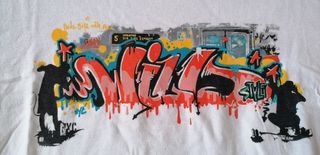 Camiseta Urbana Graffiti Rapera vintage Y2K 