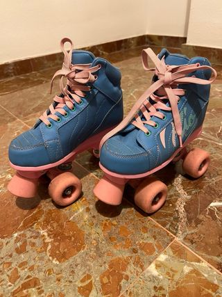 Patines Artísticos Azules y Rosas