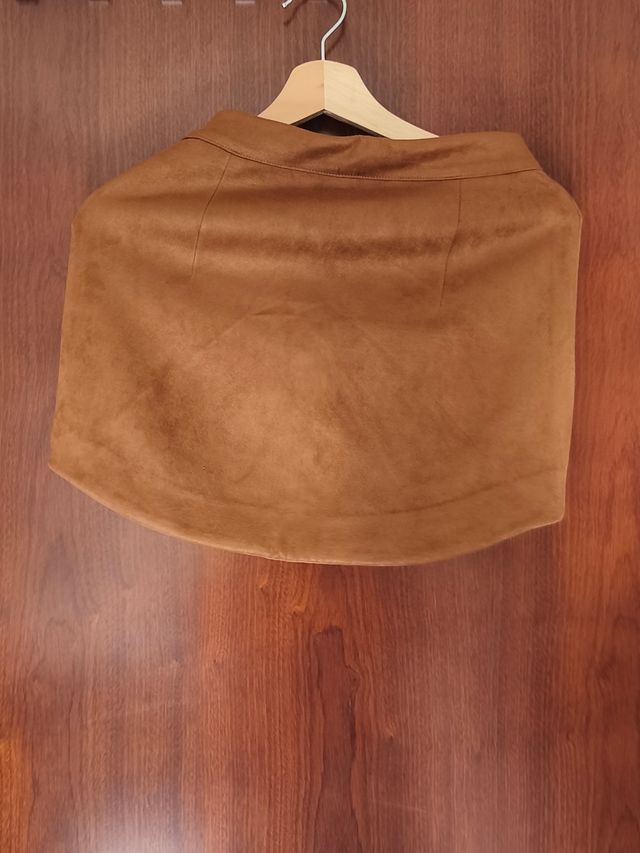 Falda de ante marrón