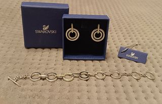 Conjunto Swarovski Pendientes y Pulsera