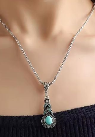 Conjunto Collar y Pendientes Turquesa y Circonitas