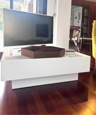 Mesa de centro moderna madera y cristal