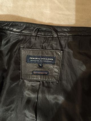 Chaqueta de Piel Motera Jack & Jones Negra
