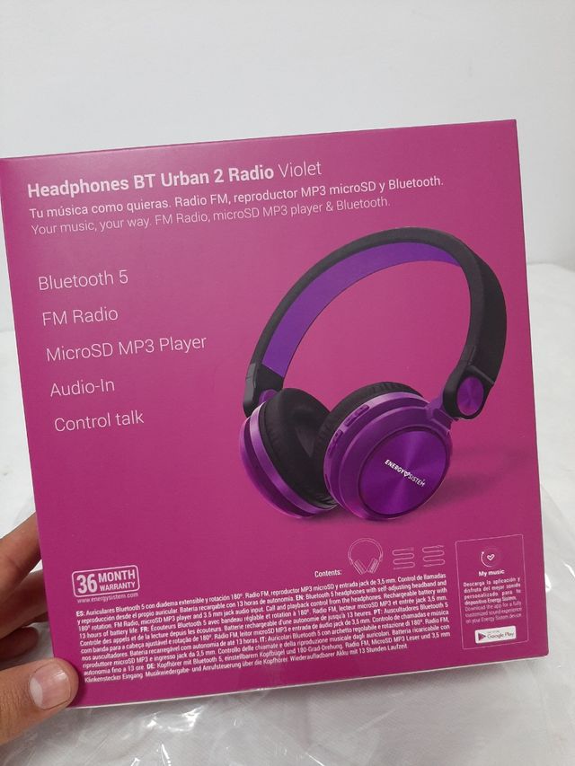Auriculares Energy Sistem Urban Morado de Segunda mano por 23