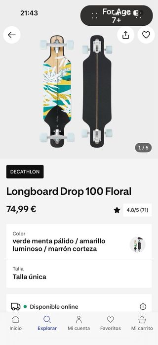 Longboard decathlon Drop 100