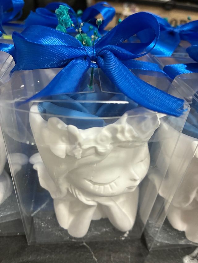 Bomboniere fatina bianco con candela all interno