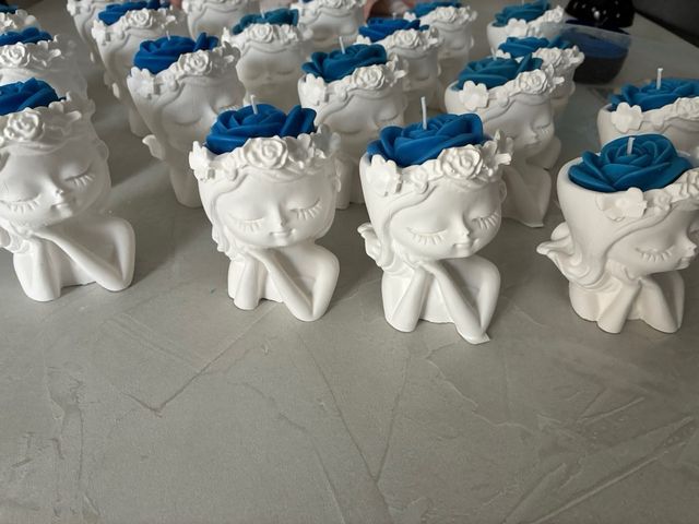 Bomboniere fatina bianco con candela all interno