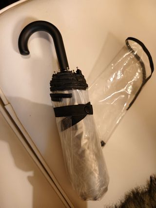PARAGUAS MINI TRANSPARENTE PLEGABLE ZARA