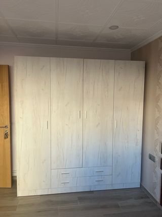 Armario modular madera gris