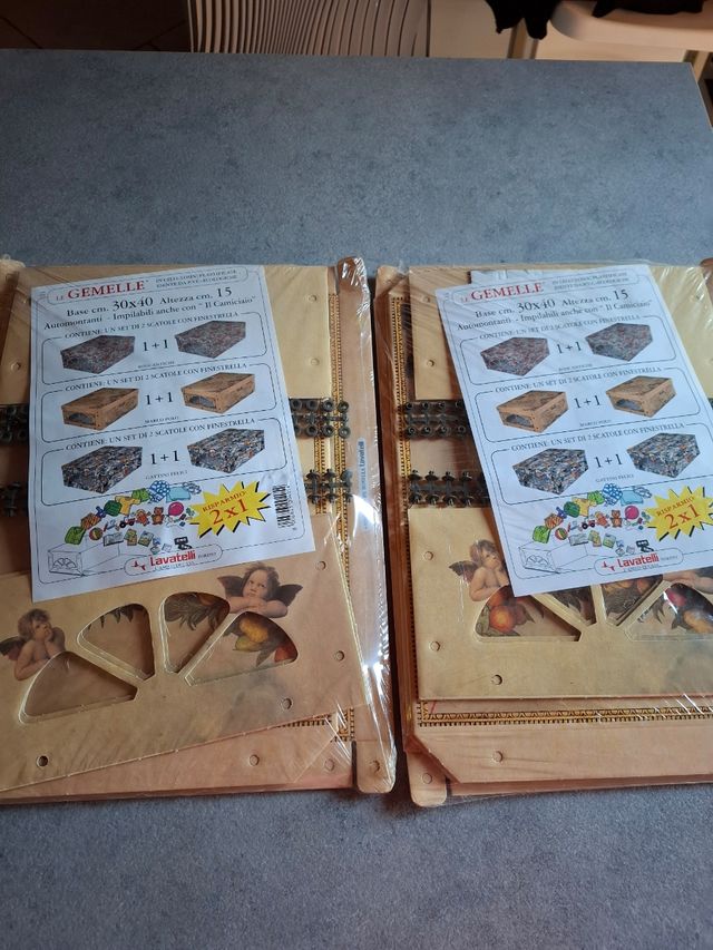 Set 4 pezzi (2 confezioni) box grandi plastificate