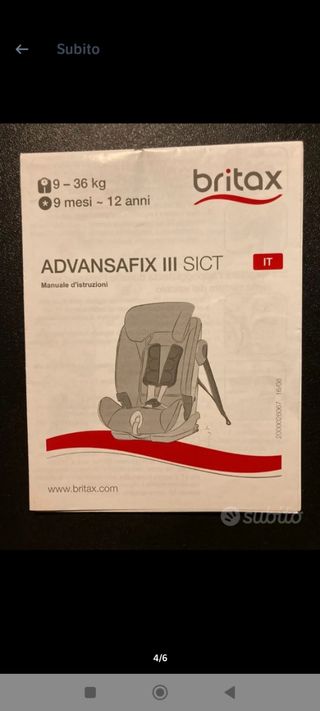 Seggiolino Auto Britax Römer Advansafix 3 Sict