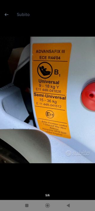 Seggiolino Auto Britax Römer Advansafix 3 Sict