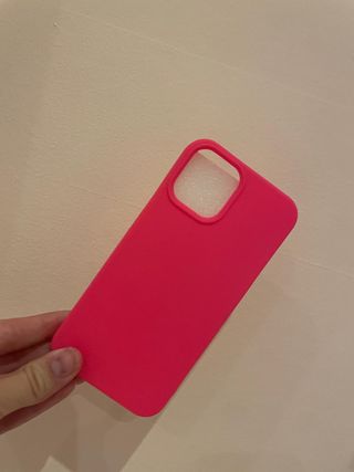 Custodia per iPhone 12 rosa neon