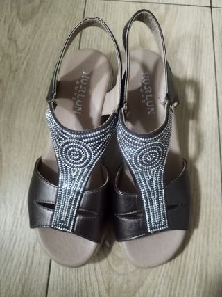 Sandalias HURLON mujer talla 38 doradas