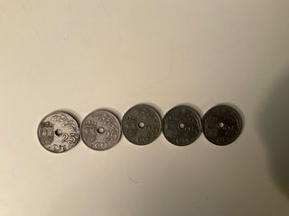 Moneda Franco 1937(II año triunfal)1-7€, las 5 30€