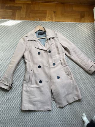 Gabardina Fórmula Joven Talla 38 Beige