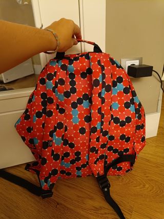 Mochila de espalda con estampado de círculos