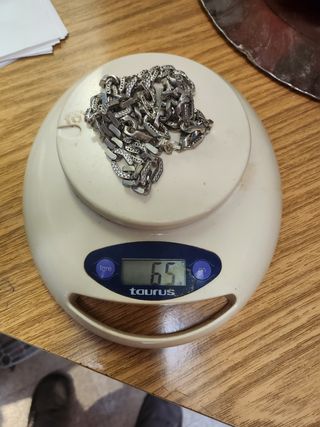 Cadena de plata con pedrecitas