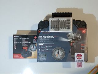 Atornillador Parkside 12V Impact Driver completo