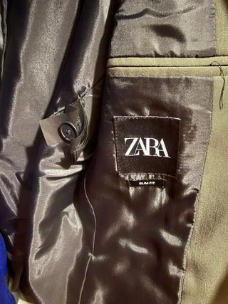 Americana y Pantalón Traje Zara Verde