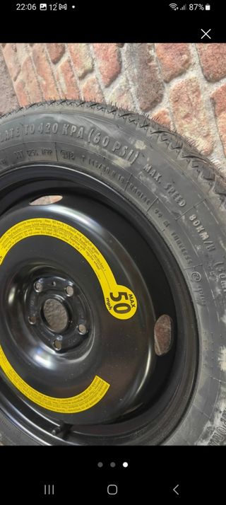 Rueda de repuesto temporal. Nuevo