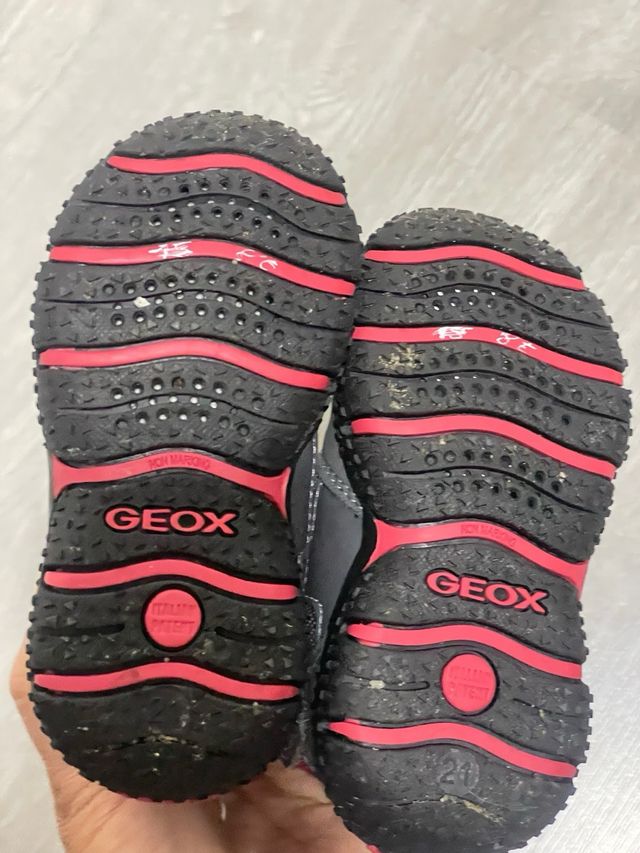 Sapatilhas Geox cinzento e vermelho