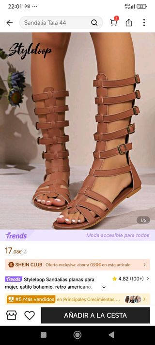 Sandalias romanas Styleloop doradas