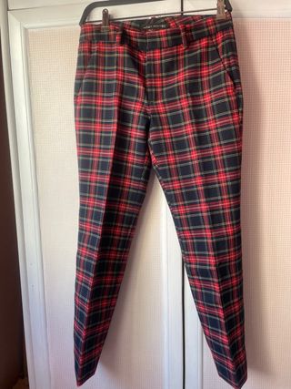 Pantalones de cuadros Zara