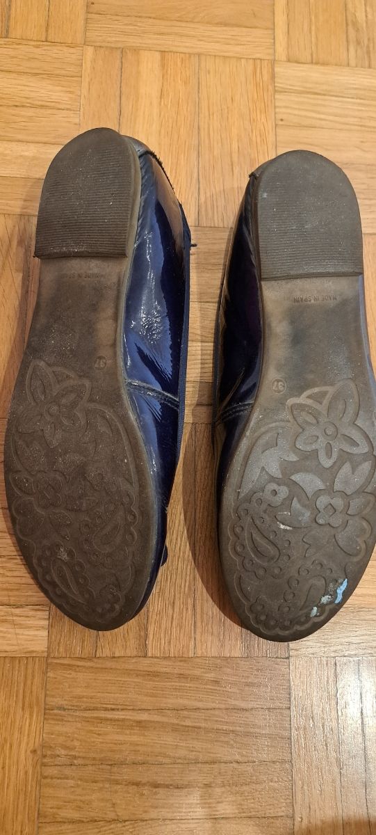 Mocasines Par y Medio Azul Charol