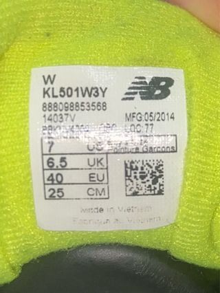 New Balance 501 Gris y Amarillo
