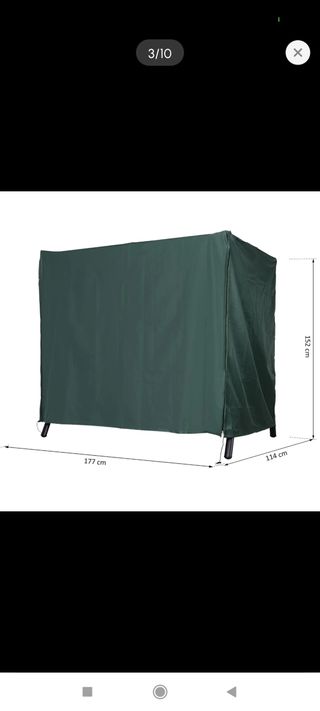 Funda para balancín de jardín verde