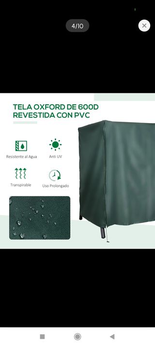 Funda para balancín de jardín verde