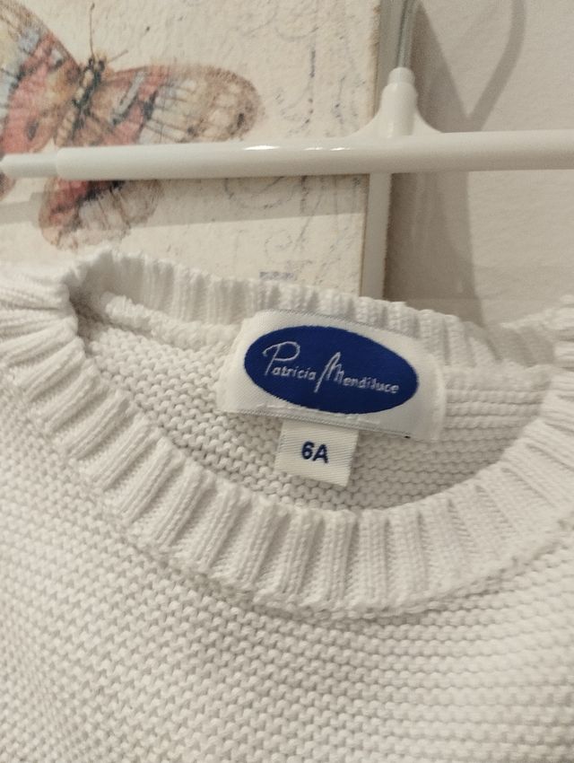 Jersey rayas blanco y azul petróleo