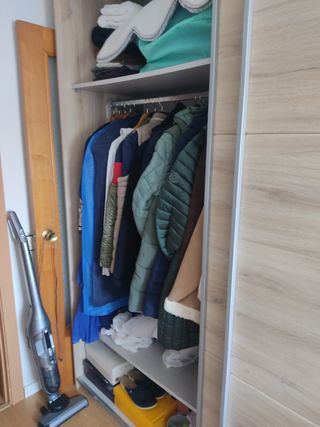 Armario vestidor madera y metal