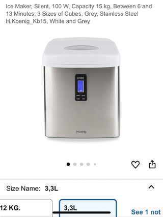Macchina per il ghiaccio H.Koenig 3.3L