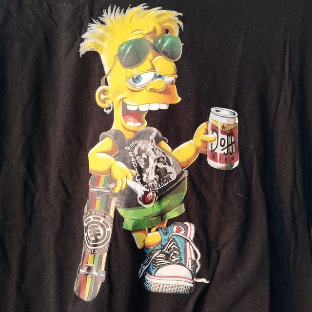 Camiseta original Bart Simpson para cumpleaños, de