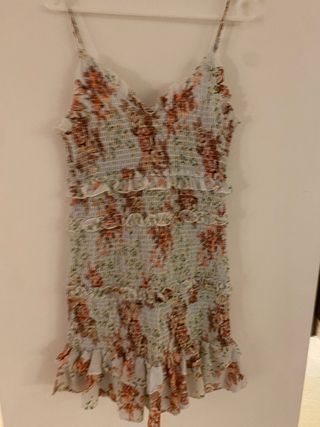 Vestido floral Zara elástico