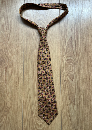 corbata vintage estampado floral massimo dutti