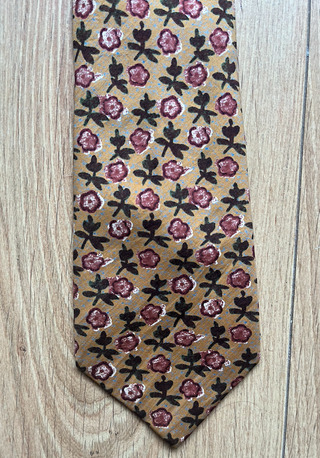 corbata vintage estampado floral massimo dutti