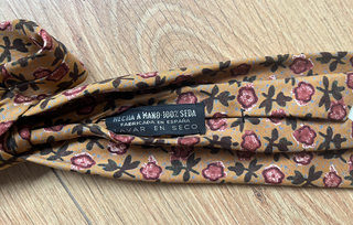 corbata vintage estampado floral massimo dutti