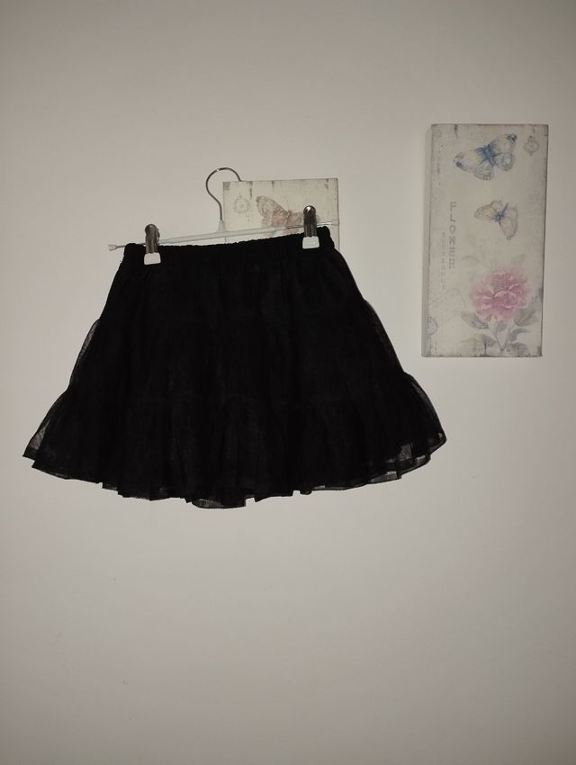 Falda tul negra