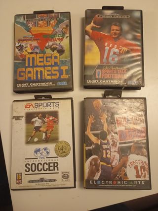 4 Juegos Sega Mega Drive: FIFA, NBA, Joe Montana,