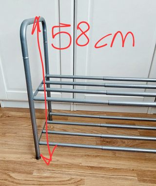 Estantería zapatero 2 baldas extensible