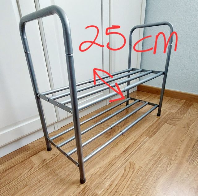 Estantería zapatero 2 baldas extensible