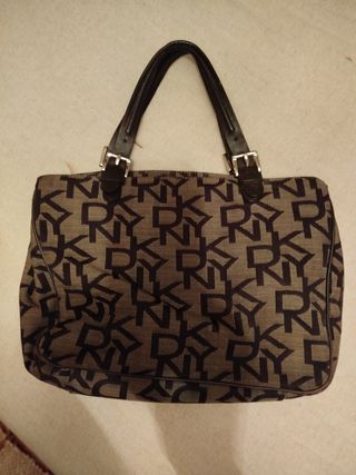 Bolso DKNY Beige y marrón Monograma
