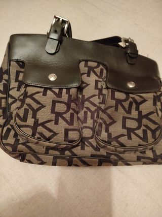 Bolso DKNY Beige y marrón Monograma