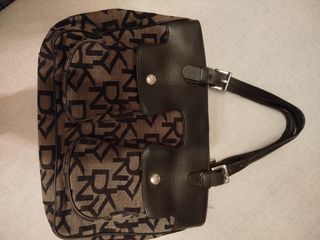 Bolso DKNY Beige y marrón Monograma